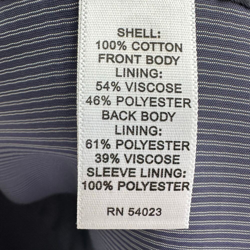 Banana Republic Tailored Fit Navy Pinstripe Blazer Sport Coat 40R Italian Fabric - Picture 9 of 9